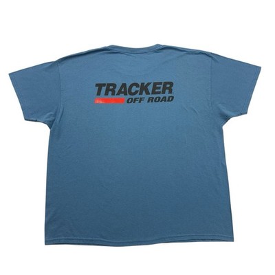 Tracker Off Road Shirt Mens XL Blue Short Sleeve Crew Neck Outdoors