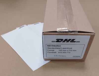 500 Stk. Versandetiketten Versandaufkleber Label 910-300-710 DIN-Lang 105x210 mm