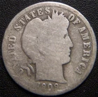 1909 Barber Dime - Majority of the Major Details Are Distinctly Outlined
