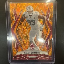 2025 Panini Phoenix Calais Campbell Orange And Red Raywave /20 SSP