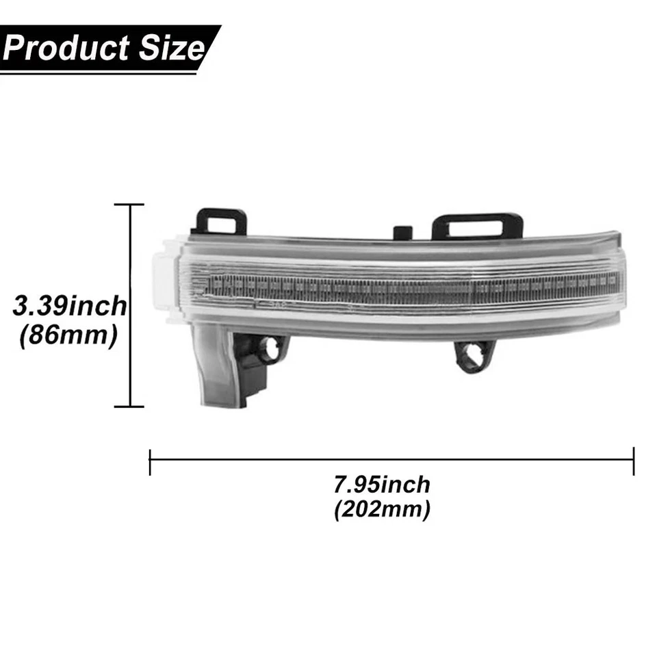 2PCS E4 Clear Turn Signal Light Mirror Indicator For VW Crafter MK2 SY/SZ 2017 - Image 2 of 4