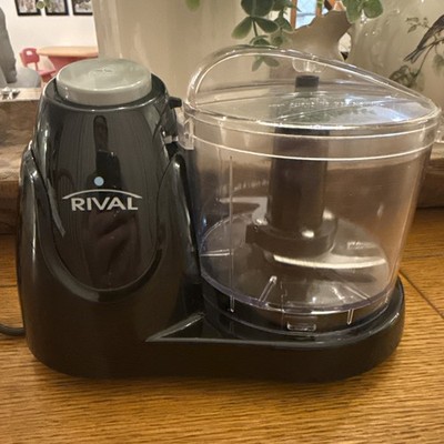Rival Mini Chopper - Black - 1.5 Cup Capacity - Stainless Steel Blade - Compact