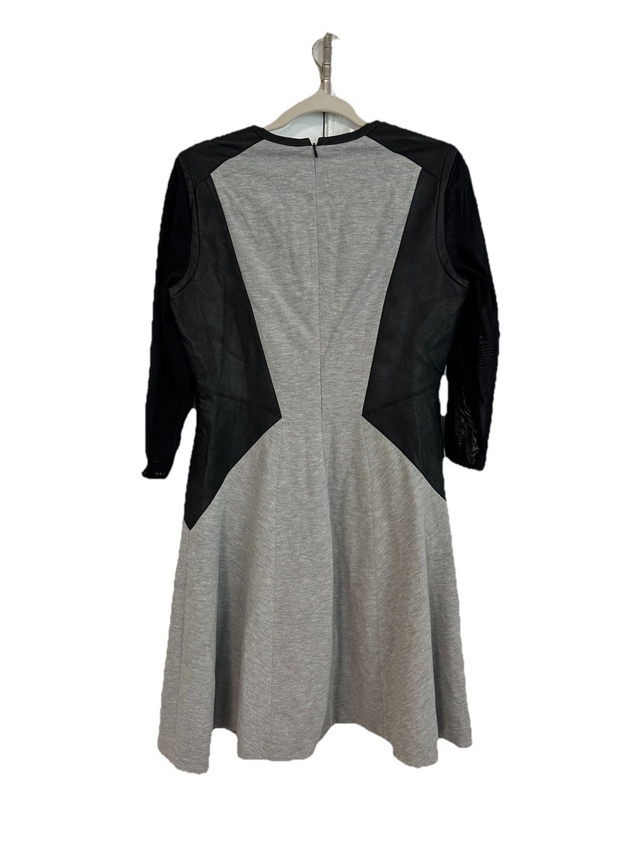 chinese dress ladies Karen Millen Size 14 Shimmery A-Line Dress With Faux Leather Trim – Want  that Dress main image 1