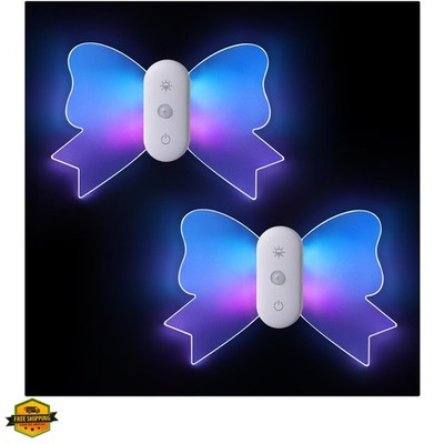 Motion Sensor Wall Light, Rechargeable Color-Changing Sconce with Butterfly W...