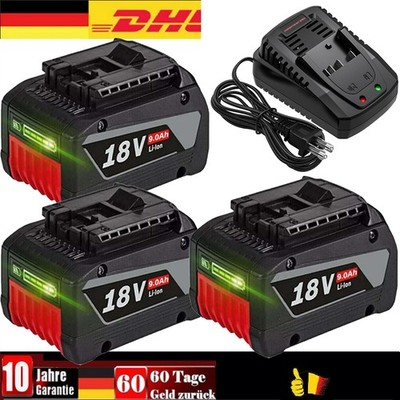 12,0Ah 8,0Ah Akku für Bosch 18V Professional GBA GSR BAT618 6,0Ah / Ladegerät DE