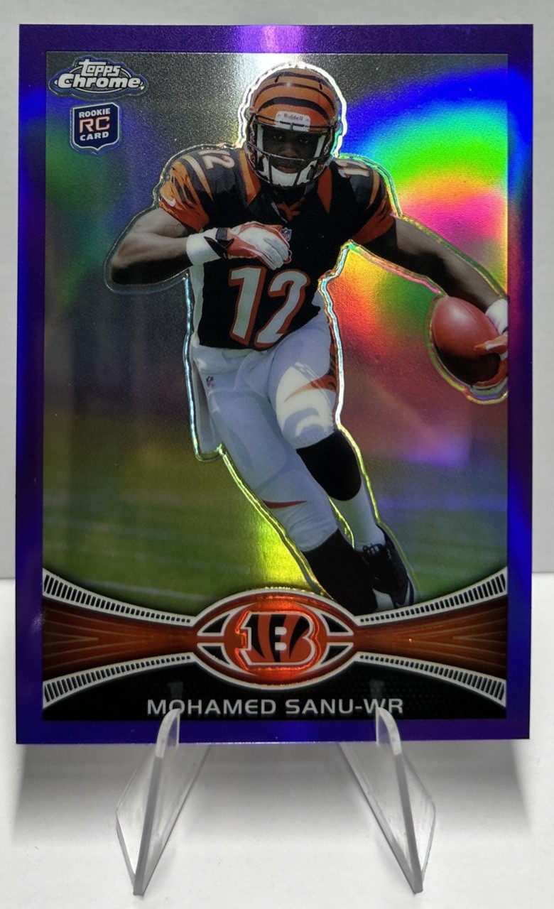 Mohamed Sanu Topps Chrome #98 Purple Refractor