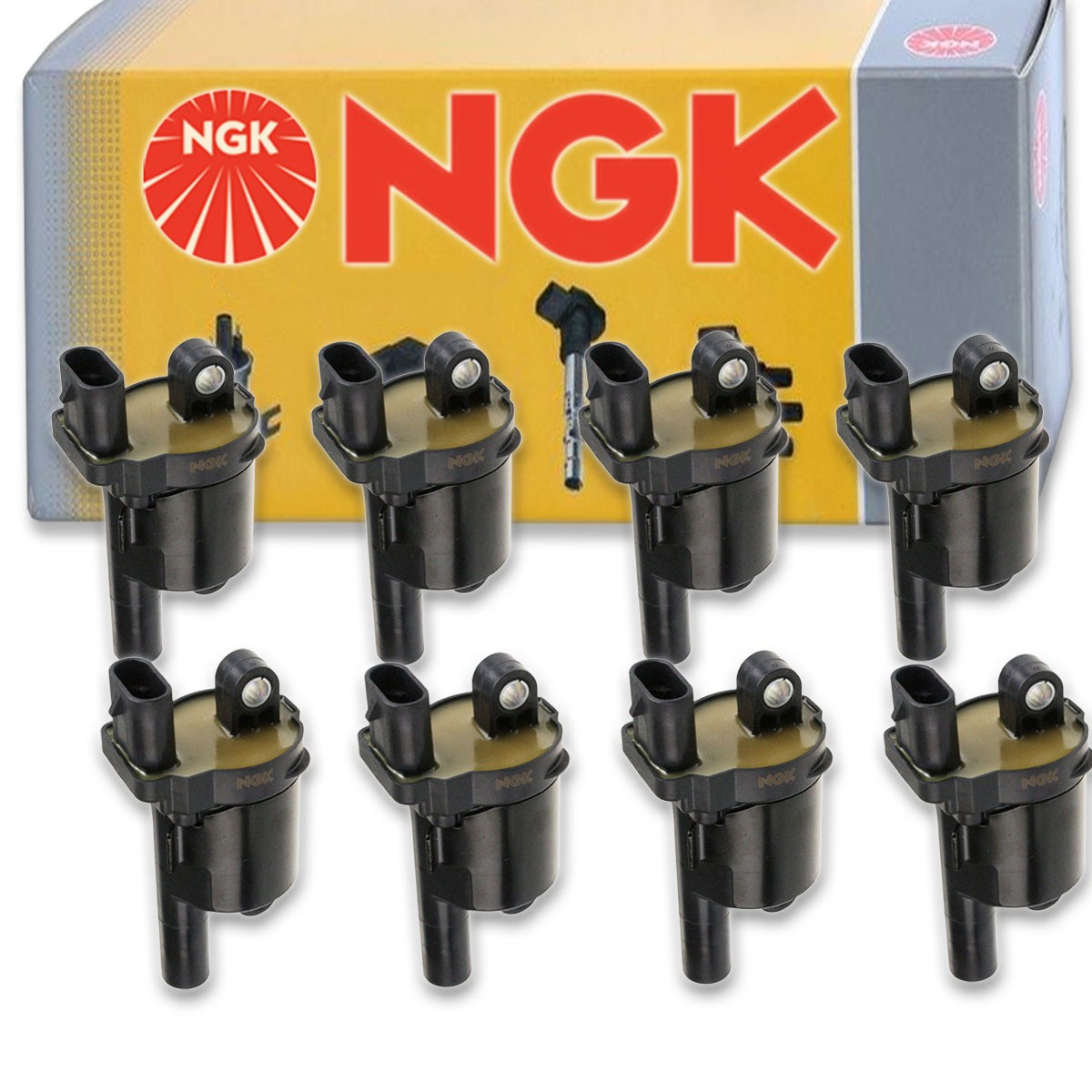 8 pc NGK Ignition Coils for 2015-2019 GMC Yukon XL 5.3L 6.2L V8 Spark Plug ex