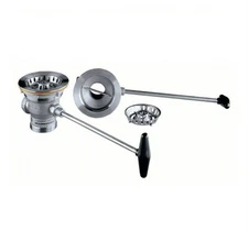 Encore Commercial Drain Assembly W/ Open+Close Lever, Stainless Steel 