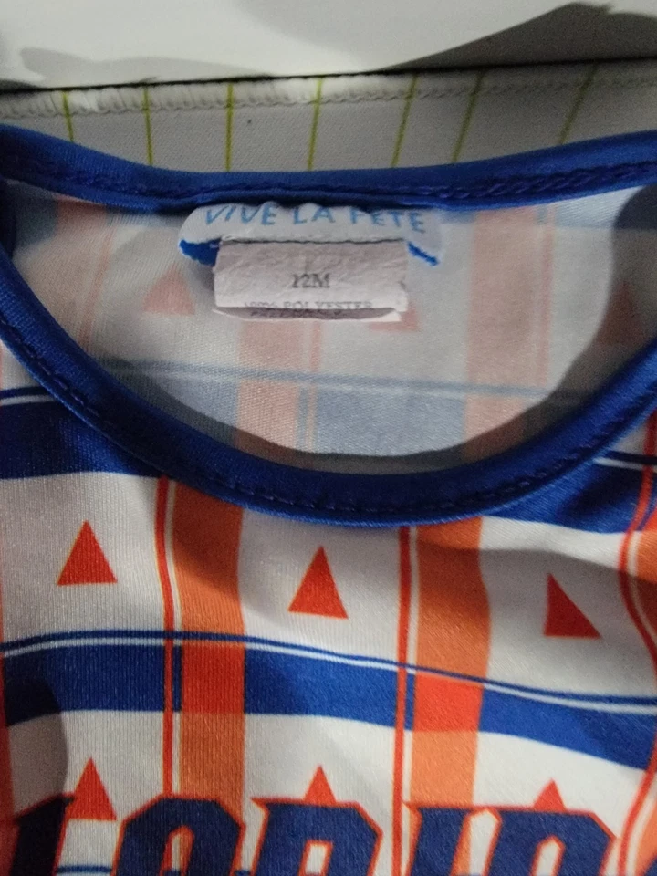 Body Viva LA Fete Florida Nuevo Fan Unisex Bebé Talla 12mo Una Pieza Foto 2 de 2