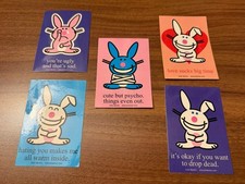 It  s Happy Bunny By Jim Benton Lot Of 5 Stickers 1990s Vintage