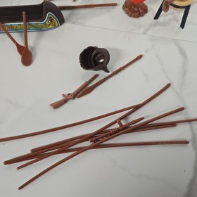 Vintage Playmobil 2960 Native American Indian Horse Set, complete W/ EXTRA PARTS