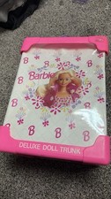 Vintage 1994 Barbie Deluxe Doll Trunk- Pink Purple Storage Case Dolls