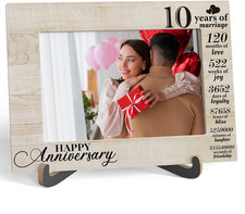 10 Years Anniversary Picture Frame, 10 Years Anniversary, 120 Months of Love - W
