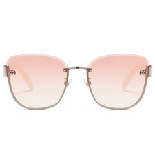 Miu Mi 25030 Sunglasses Gold Frame Pink Gradient Resin Lenses 52-20-145mm UV