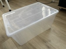 SAMLA Ikea Box mit Deckel 22l Vol. transparent mit Klick Funktion 39x28x28