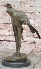 100% Solid Bronze Wildtiere Kunstwerk Klassisch Vogel Statue Gift Handgemacht Nr