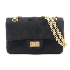 Chanel 2.55 Fabric Shoulder Bag Women Black One Size