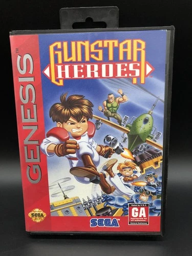 Gunstar Heroes Video Game Vintage CIB Sega Genesis 1993 Authentic - Tested