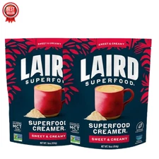Laird Superfood Coconut Creamer Sweet & Creamy | Vegan Non-Dairy | 16oz x 2 Bags