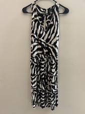 Ann Taylor NWT Womens Size 4 Animal Zebra Print Rayon Summer Dress