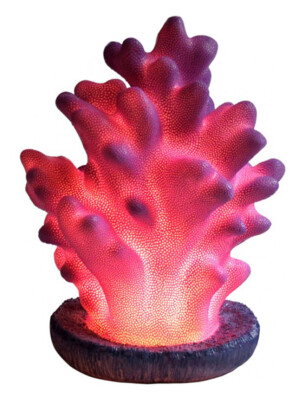 REALISTIC 8.5'' TALL HAWAIIAN TROPICAL CORAL AMBIENT LED LAMP AC PLUG - SALE!