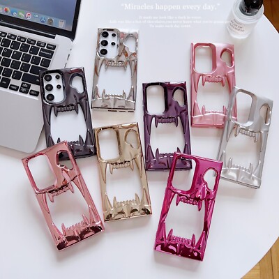 Shockproof Cartoon Plating TPU Phone Case For Samsung Galaxy S25 Ultra S24 Plus