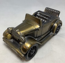 1974 BANTHRICO 1929 FORD ROADSTER Cast Metal Brass Plated Coin Bank Chicago USA