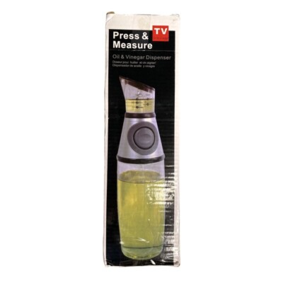 Press And Measure Oil And Vinegar Dispenser 17oz/500ML *New In Open Box*