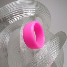 Neon Pink Acrylic Resin Ring - Fluorescent Pink - Mens or Womens - Handmade