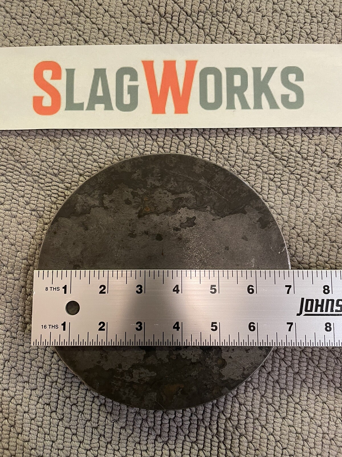 7 inch disc 3/8 inch thick steel plate 3/8”x7” disc A36 Hot Roll .375 ...