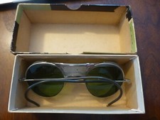 Vintage American Optical Ful-Vue Green Glass Safety Goggles Sideshields w Box