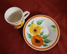 Capilano Chanticleer Porzellan Sammeltasse Mokkatasse Untertasse Blumendekor.