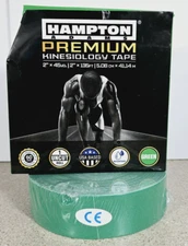 Hampton Adams Premium Kinesiology Tape Green - 2" x 135' - Waterproof - Sealed
