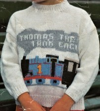 Childs DK Jumper with Thomas The Tank Engine Motif Knitting Pattern 20-28 inch 
