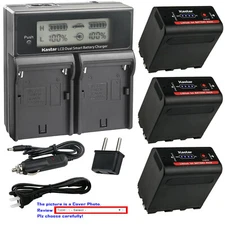 Kastar Battery LCD Dual Fast Charger for Sony NPF330 NP-F550 NPF750 NP-F970 F990