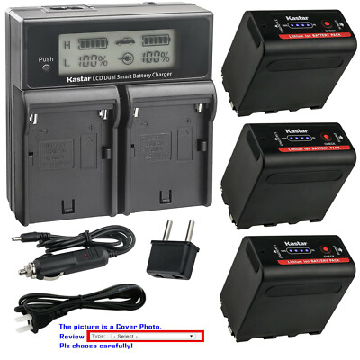 Kastar Battery LCD Dual Fast Charger for Sony F960 CCD-TR516 CCD-TR517 CCD-TR555