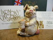 Harmony Kingdom Fragonard Pig with Beer Mug UK Made Box Figurine Mold Var. RARE