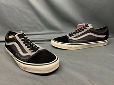 Vans Women's Old Skool Casual Sneakers Canvas Black Frost Gray Size 7.5 NEW 