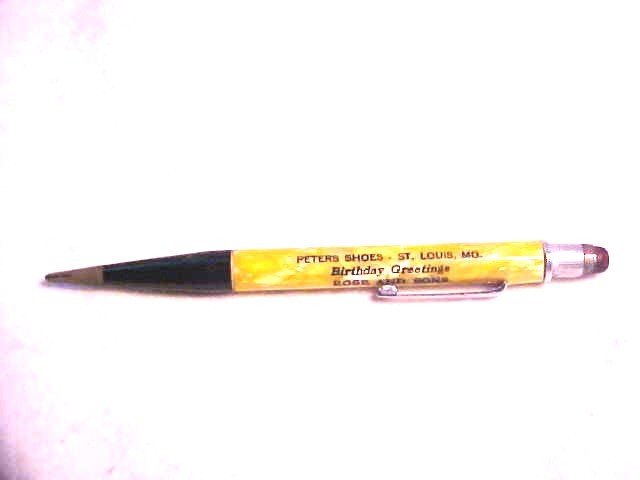 Vintage Peter's Diamond Shoes Advertising Mechanical Pencil Very Old H537