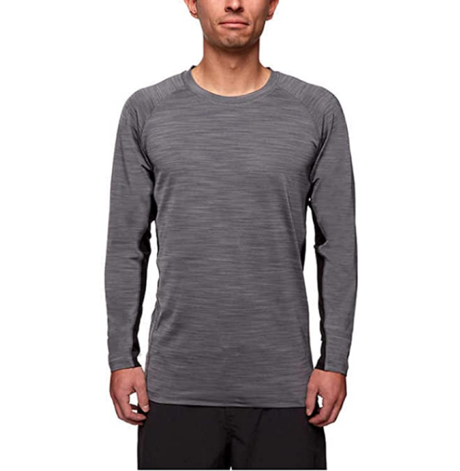 Мужская футболка-солнце Hang Ten с длинным рукавом, темно-жемчужно-серого цвета, Размер X-Large