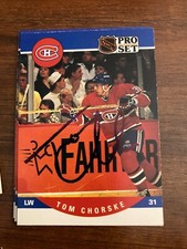 Montreal Canadiens Tom Chorske Signed 1991 Pro Set Card