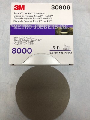 3m 6 8000 Grit Trizact Hookit Espuma Disco Abrasivo 443sa 15 Box Ebay