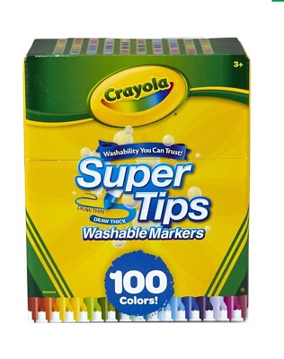 Crayola Super Tips waschbare Marker für Kinder, 100 Farben