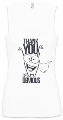 Thank You Captain Obvious Damen Tank Top Fun Geek Nerd Computer Scientist Coder