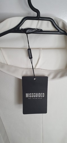 Missguided Womens White Skirt See Thru Side Panels B.N.W.T. Size 6 - Picture 3 of 7