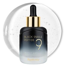 FarmStay Black Snail & Peptide9 Ampolla Perfecta, Suero Mucina Caracol Vendedor de EE. UU.