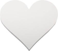Herz Styropor Deko Weiß Breite 50 cm Stärke 4 cm Hochzeit Geburtstag Basteln DIY