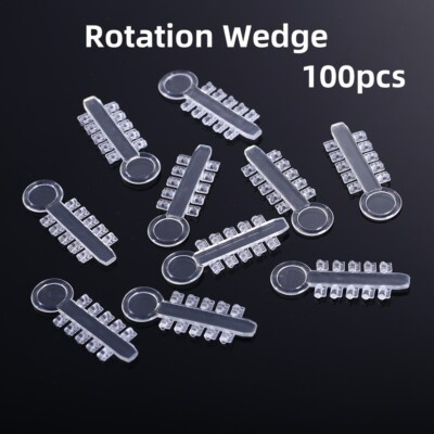 Dental Rotation Wedge Orthodontic Rubber Elastic Rotary Pads 100pcs/10 ...