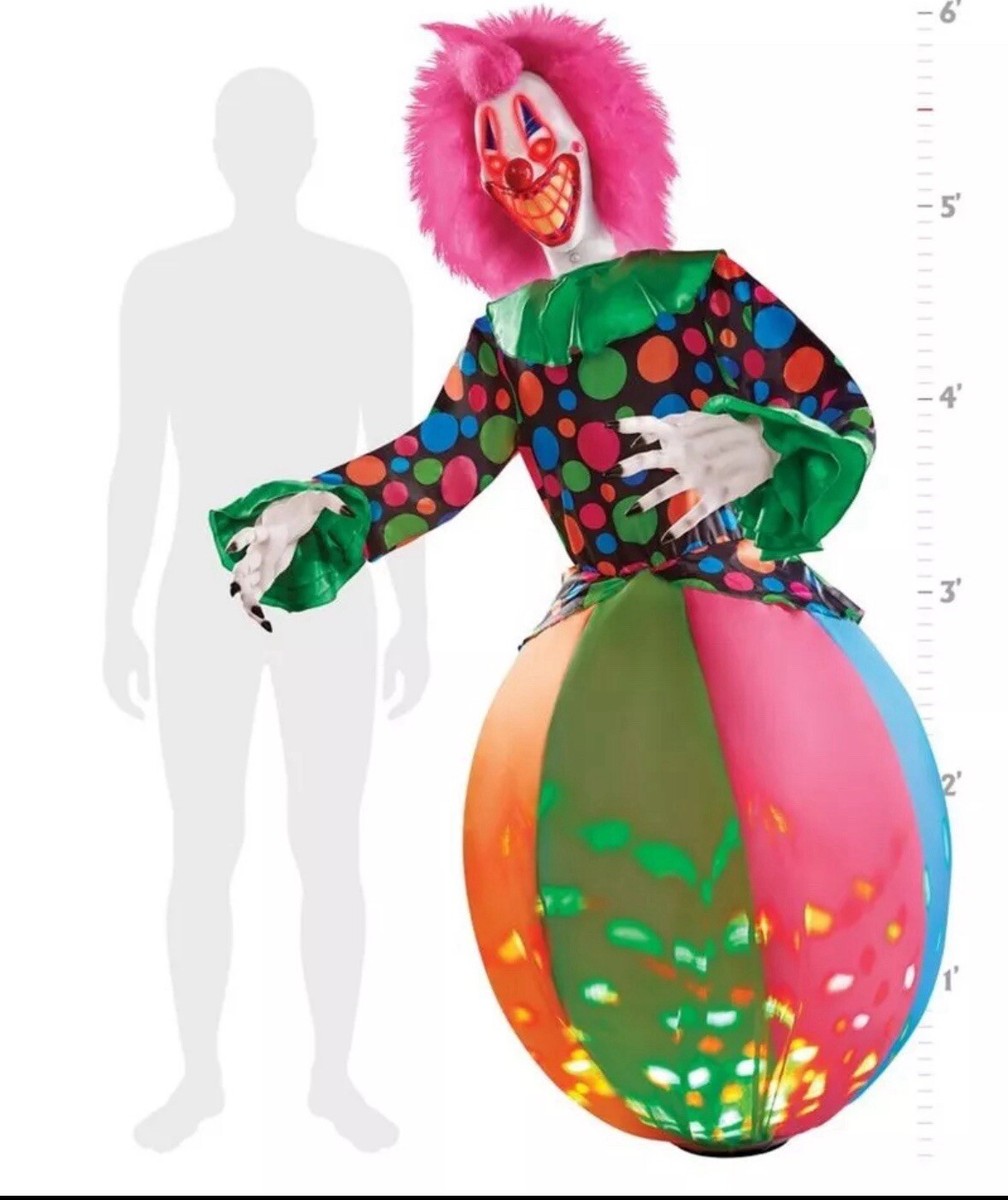 Mr. Punchy Animatronic Scary Clown Spirit Halloween 6 Ft Led Eyes
