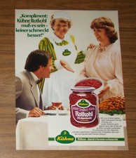 Seltene Werbung K&Uuml;HNE ROTKOHL - Keiner schmeckt besser 1982